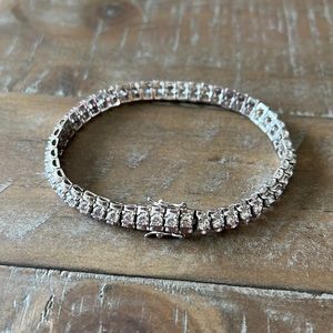 925 silver tennis bracelet with cz